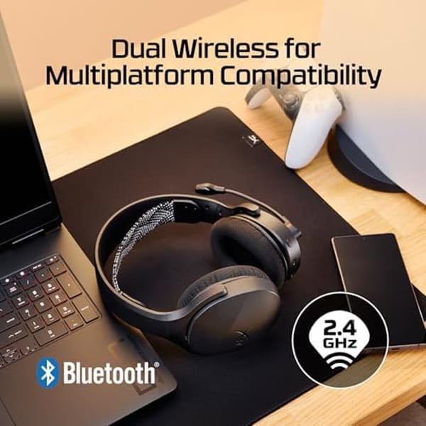 HyperX Cloud Jet - Dubbel trådlösa speld headset 2,4 GHz och Bluetooth, för PC, Mac, PS5, PS4, Mobil, 40 mm drivrutin, batteritid av