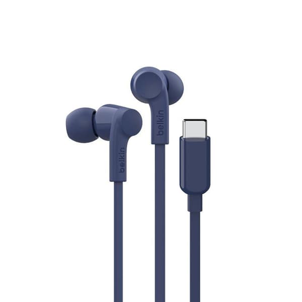 USB-C-hörlurar med justerbar volymbegränsare, idealiska för personligt lyssnande i full säkerhet.