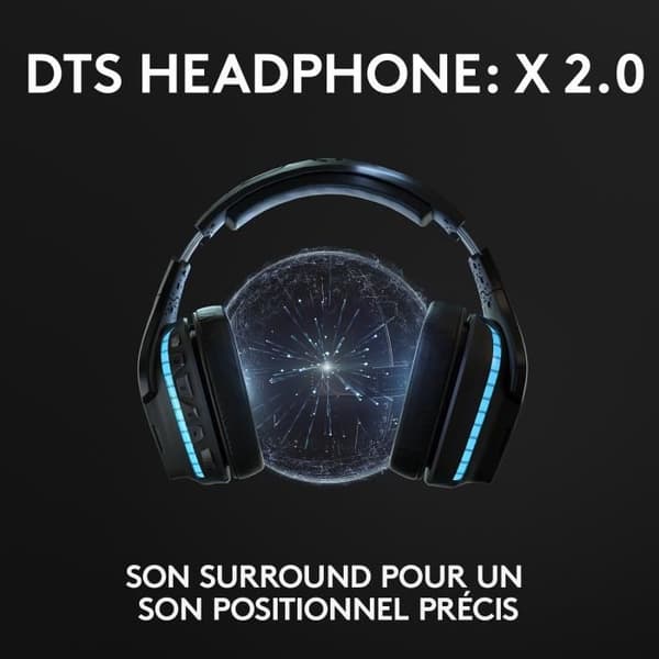 Trådlöst spelheadset - LOGITECH G - G935 LIGHTSYNC - 7.1 Surround Sound - Gungmikrofon - För PC/MAC/PS4/NINTENDO Switch - Svart