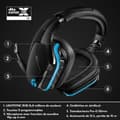 Miniatyrbild 6 av 6: Trådlöst spelheadset - LOGITECH G - G935 LIGHTSYNC - 7.1 Surround Sound - Gungmikrofon - För PC/MAC/PS4/NINTENDO Switch - Svart
