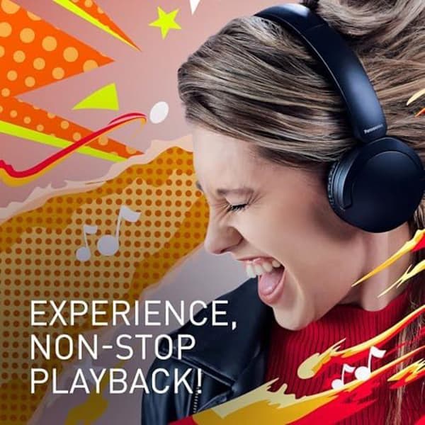 Trådlösa hörlurar - PANASONIC - RB-HF630BE-A - 72h batteritid - Bluetooth 5.3 - Integrerad mikrofon