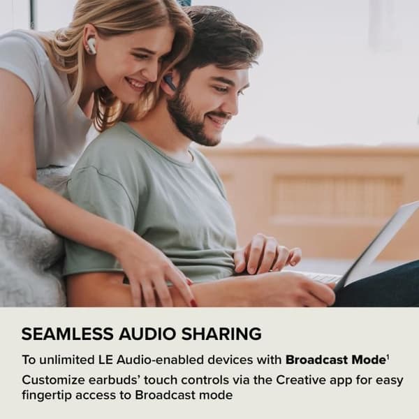 Trådlösa hörlurar - CREATIVE - Zen Air Plus - Bluetooth LE Audio - Hybrid ANC - Batteritid 32h