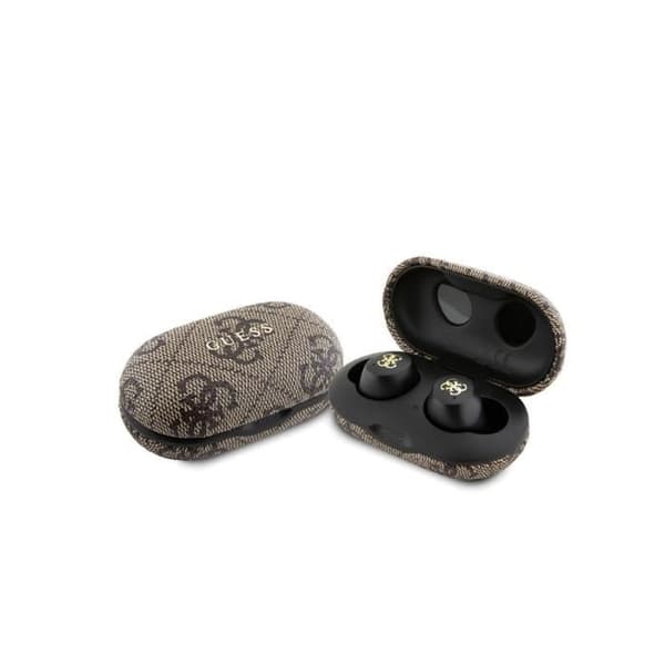 Guess Brown Wireless Bluetooth 5.3 ENC Series 4G Touch-hörlurar med laddningsfodral