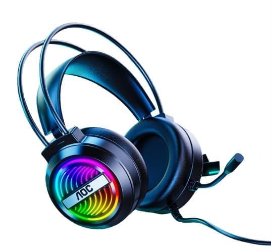 AOC GH120 Ultra - Comfort Over - Ear Wired Gaming Headset with Immersive Sound & RGB Lighting
