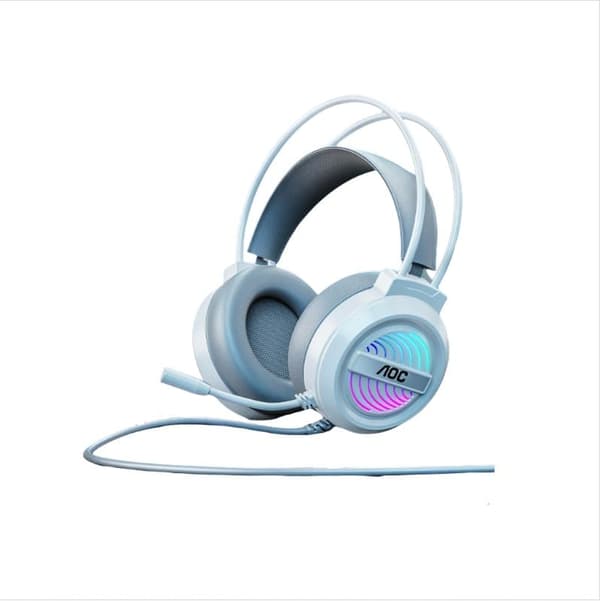 AOC GH120 Ultra - Comfort Over - Ear Wired Gaming Headset with Immersive Sound & RGB Lighting