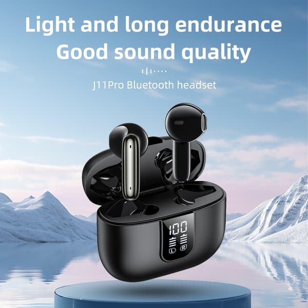 INF J11 Pro Hybrid Støjreducerende Bluetooth-øretelefoner - Sort