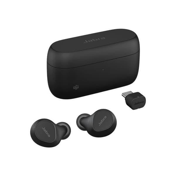 Trådlösa hörlurar - JABRA - Evolve2 Buds MS - Aktiv brusreducering - Bluetooth - Svart