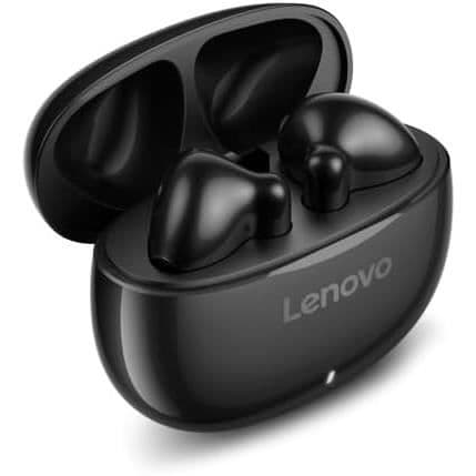 Lenovo E310 Trådlösa Stereoheadset - Bluetooth 5.3 ENC - 13 mm Högtalare - Svart