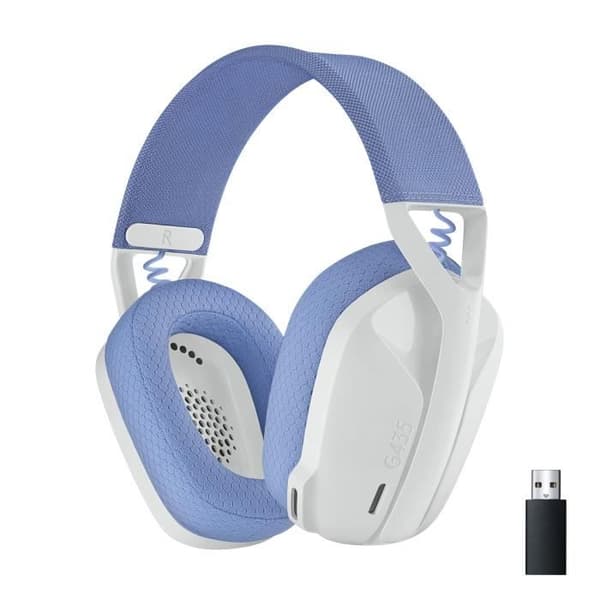 Logitech G435 LIGHTSPEED trådlöst PC-headset, Bluetooth, med mikrofon - Vit