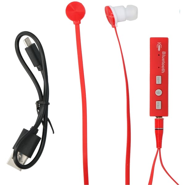 Grundig - Kuulokkeet Bluetooth-sovittimella (punainen)