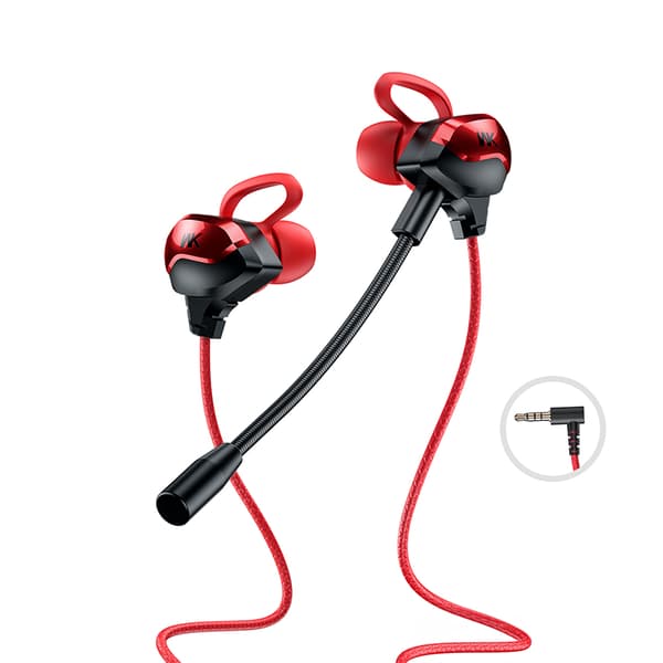 WEKOME ET-Y30 ET -sarja - 3,5 mm:n langalliset kuulokkeet pelaajille (punainen)
