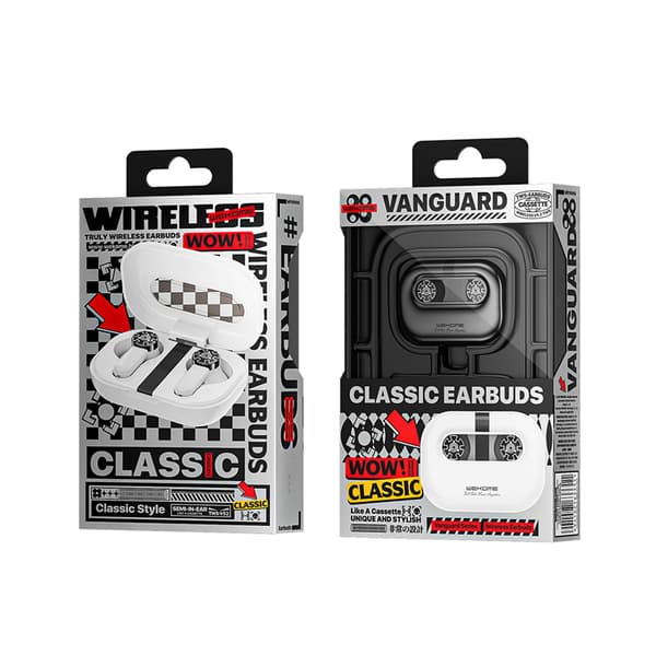 WEKOME VA06 Vanguard Series - Bluetooth V5.2 TWS langattomat kuulokkeet latauskotelolla (musta)