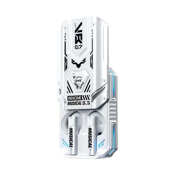 WEKOME VB07 Mecha Series - Bluetooth V5.3 TWS trådløse hovedtelefoner med opladningsetui (hvid)