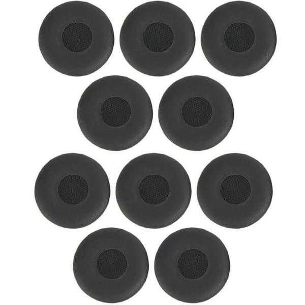 Hörlurskuddar - Jabra - Evolve 20/30/40/65 - Imiterat läder - Paket med 10 - Svart