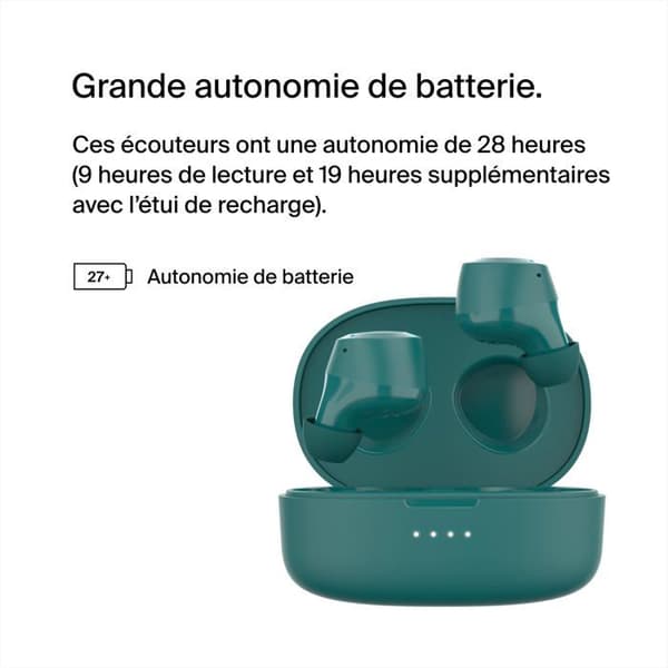 Trådlösa hörlurar - BELKIN - SOUNDFORM BOLT - Bluetooth 5.2 - 28 timmars batteritid - Teal