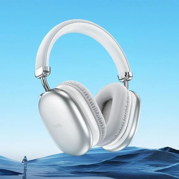 Hörlurar Bluetooth trådlösa HOCO W35 Max Silver vikbara med bekväma öronkuddar