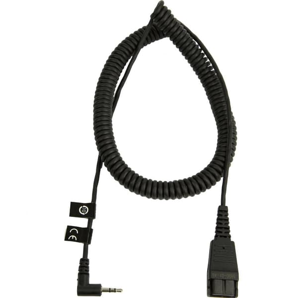 JABRA GN anslutningskabel QD till 2,5 mm jack vinklad kontakt lindad 0,5-2,0 m t.ex. för Panasonic GB500, PLX CA40 (8800-01-46)