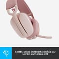Miniatyrbild 3 av 6: Logitech Zone Vibe 100 PC Headset Lättvikts trådlöst headset med brusreducerande mikrofon - rosa