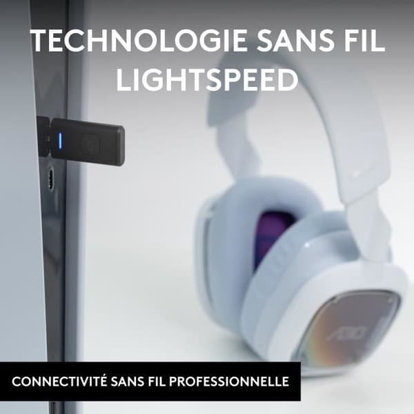 Spelheadset - Trådlöst - Logitech G - A30 - PS, PC, Mobil - Vit