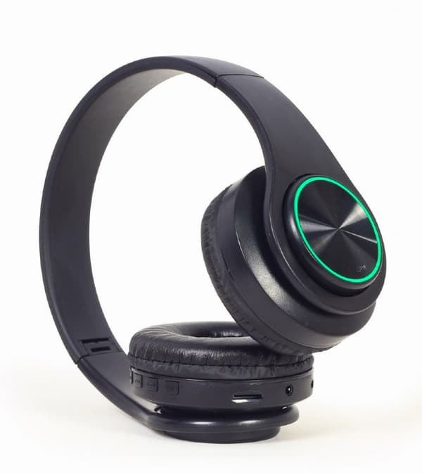 Gembird BHP-LED-01 hörlurar/headset Trådbunden & Trådlös Huvudband Musik/Vardag Micro-USB Bluetooth Svart