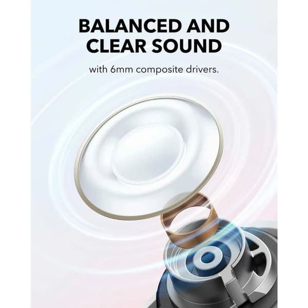 Soundcore A30i från Anker, brusreducerande hörlurar, snygg läppstiftsformad design, liten, lätt och bekväm, i-cancelling