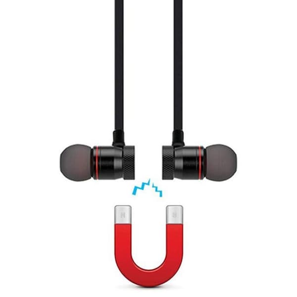 Trådløse Bluetooth Sportshovedtelefoner med Magnetic Mount Sort