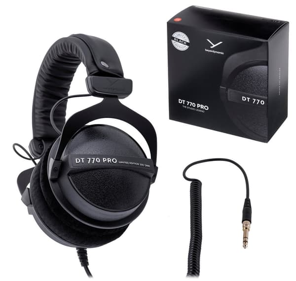 Beyerdynamic DT 770 PRO 250 OHM BLACK LIMITED EDITION - Lukkede studiehovedtelefoner