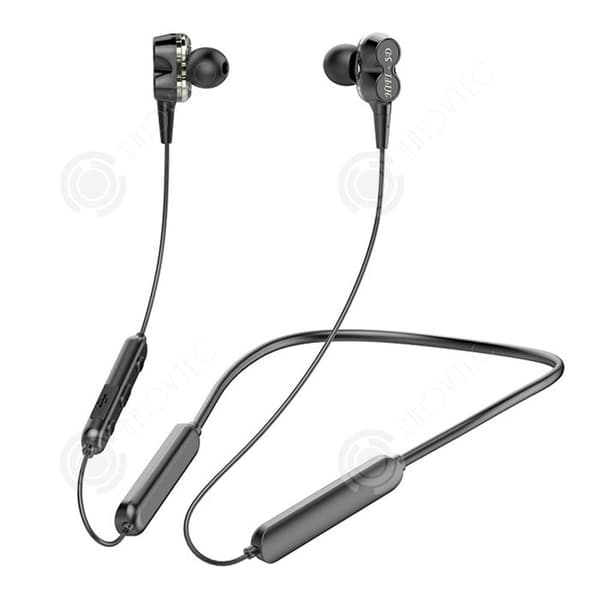INN Trådlösa bluetooth sporthörlurar semi-in-ear bekväma och lätta in-ear med vattentät brusreducerande mikrofon