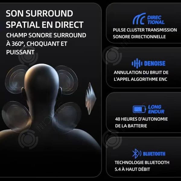 INN Bone conduction hörlurar IPX6 vit vit bluetooth 5.4 vattentät bluetooth hörlurar bluetooth trådlöst trådlöst bluetooth headset
