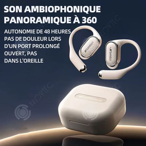 INN Bone conduction hörlurar IPX6 vit vit bluetooth 5.4 vattentät bluetooth hörlurar bluetooth trådlöst trådlöst bluetooth headset