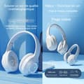 Miniatyrbild 4 av 4: INN huvudmonterade trådlösa Bluetooth-hörlurar 5.2 trådlösa Bluetooth-hörlurar Vikbara Bluetooth-hörlurar med aktiverad reduktionsfunktion
