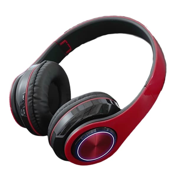 INF Vibrerende røde over-ear Bluetooth-hovedtelefoner B39 - trådløse