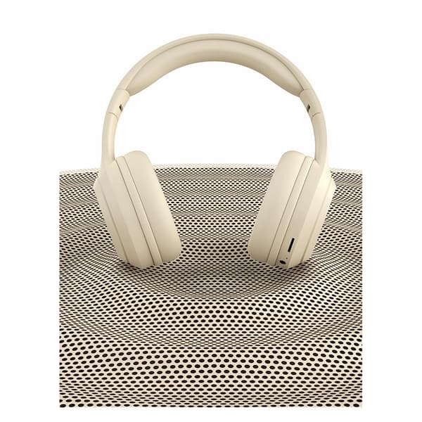 INF Bluetooth Headset DR06: Lang batteritid, Hi-Fi-lyd Beige