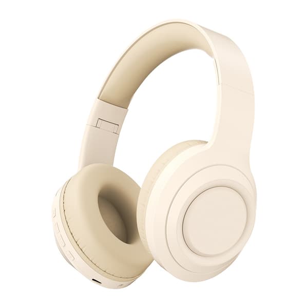 INF Bluetooth Headset DR06: Lang batteritid, Hi-Fi-lyd Beige