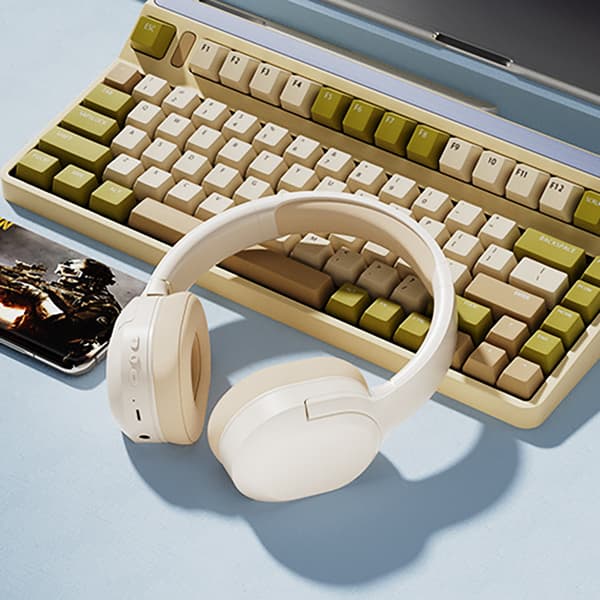 INF Trådløst Bluetooth-headset DR-86 Hvit