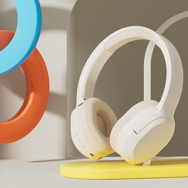 INF Trådløst Bluetooth-headset DR-86 Hvit