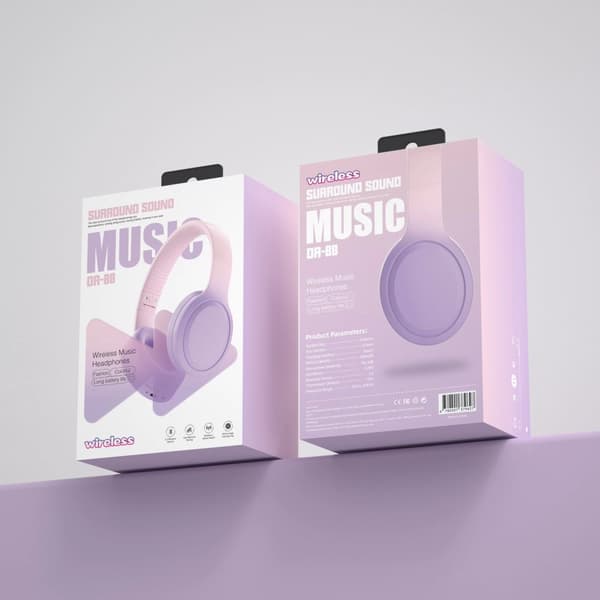 INF Gradient Bluetooth-hörlurar DR88 - Uppslukande ljud Lila