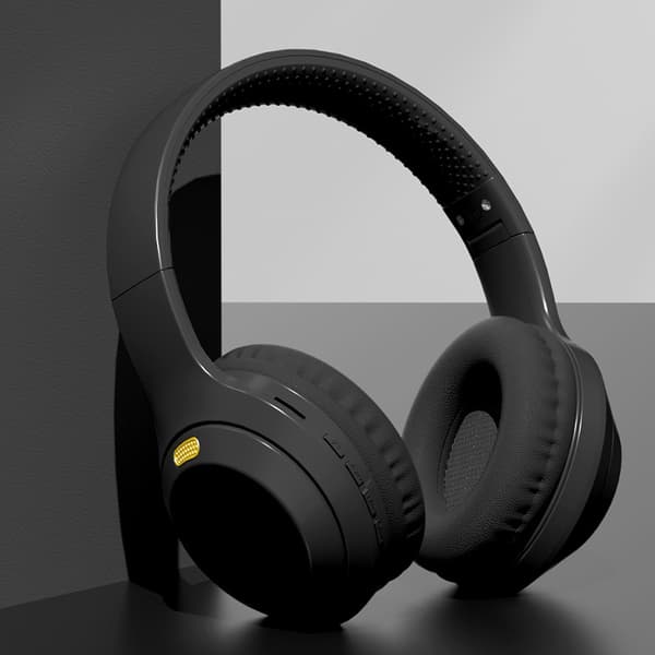 INF DR10 Classic Black Over-Ear Bluetooth -kuulokkeet