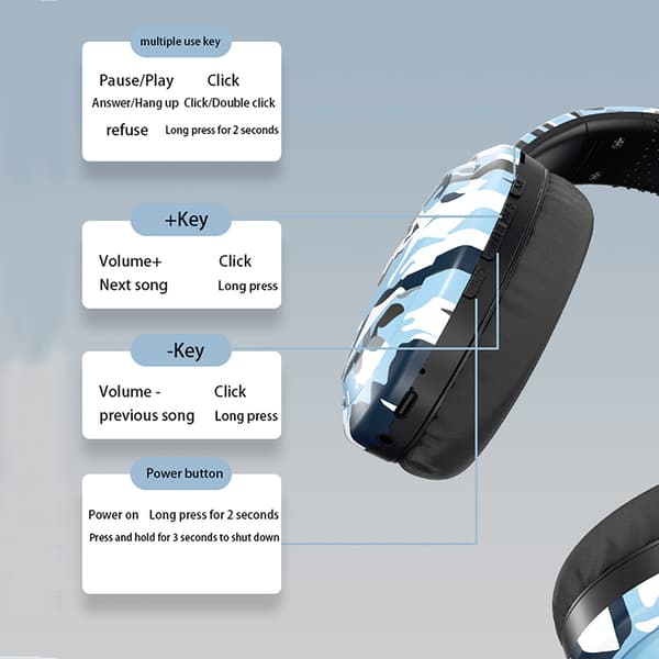 INF Laivastonsiniset Bluetooth-kuulokkeet DR-04: Langattomat ja tyylikkäät