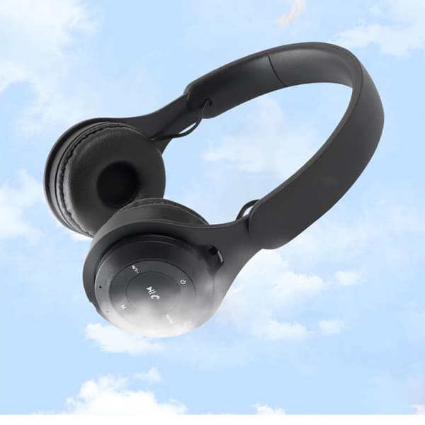 INF Y08 Syvänmusta Bluetooth-kuuloke: Kokoontaitettava, pitkä akunkesto