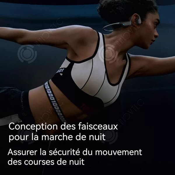 INN Bone Conduction Headset IP68 140mAh Vattentät Bone Conduction Sporthörlurar kan vara magnetisk blixtladdning