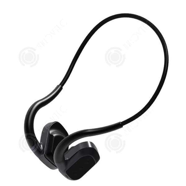 INN Hörsnäckor med benledning 8 timmars lästid IPX8 vattentåliga magnetisk laddning Bluetooth 5.3 svart