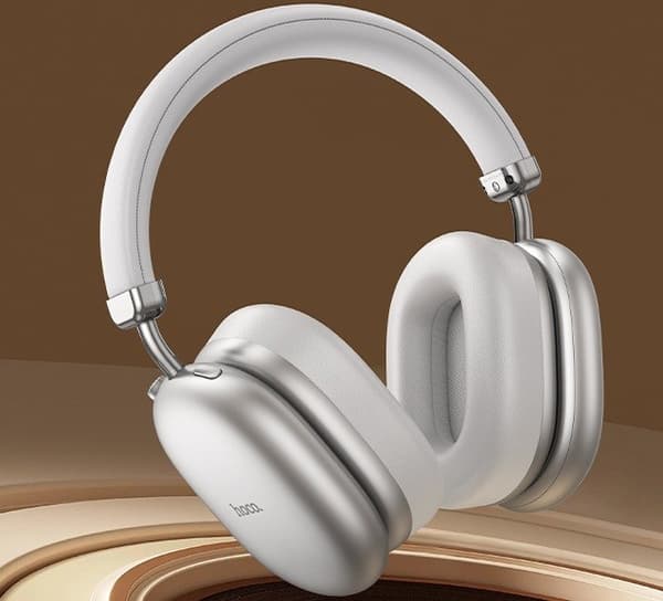 Hoco W35 Max Auspicious Langattomat Bluetooth-kuulokkeet, hopea