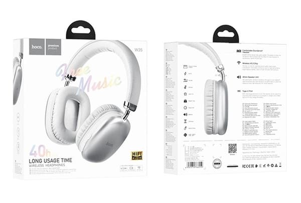 Hoco W35 Langattomat Bluetooth-Nappikuulokkeet Hopea