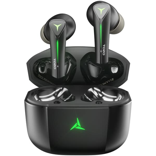 TOZO Gaming Pods True Wireless Stereo (TWS) In-Ear USB Typ-C Bluetooth Gaming Headset Svart
