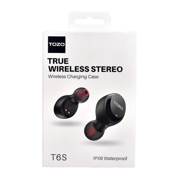 TOZO T6S Headset Trådlöst Stereo (TWS) In-ear USB Typ-C Bluetooth Svart