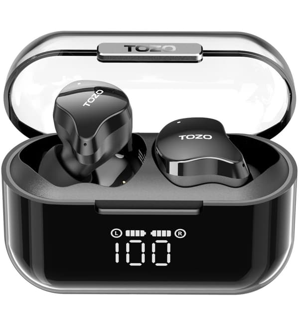 TOZO T18 CRYSTAL BUDS Trådlösa Stereo (TWS) In-Ear USB Typ-C Bluetooth-headset Svart
