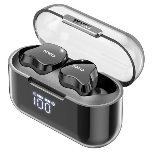 TOZO T18 CRYSTAL BUDS Trådlösa Stereo (TWS) In-Ear USB Typ-C Bluetooth-headset Svart