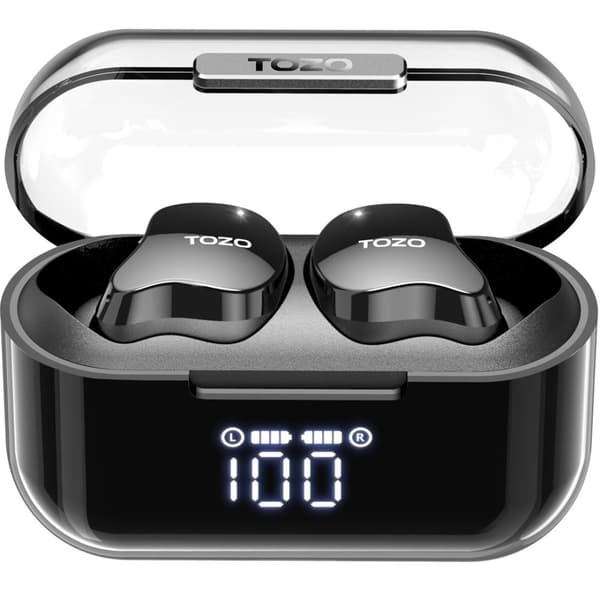 TOZO T18 CRYSTAL BUDS Trådlösa Stereo (TWS) In-Ear USB Typ-C Bluetooth-headset Svart