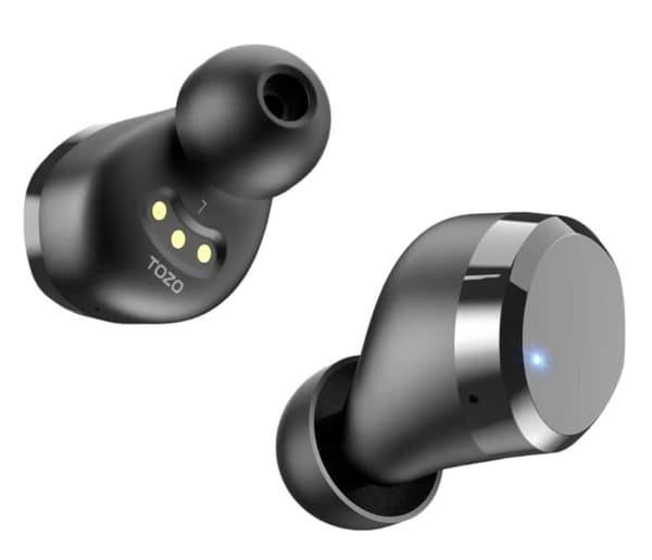 TOZO T12S Langattomat Stereo (TWS) -nappikuulokkeet USB Type-C -liitännällä, musta